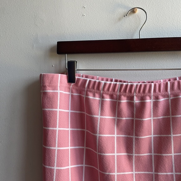 Pink Checkered Skirt 3X - Picture 2 of 6